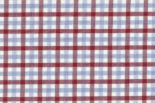 Light blue and red checks