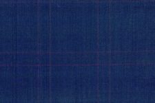 Blue with red windowpane