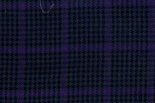 Blue self design with purple check