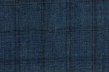 Blue grey with red brown windowpane