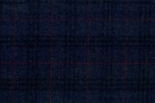 Blue grey check with red windowpane
