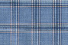 Light blue with orange check