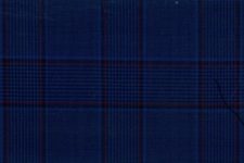 Blue with red check