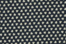 Beige clovers on navy