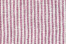 Narrow red and white stripes - linen
