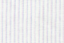 Pink and blue stripes on white - linen