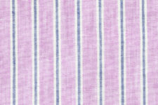 Blue and white stripes on lavender - linen