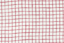 Red squares on white - linen
