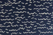 White waves on blue