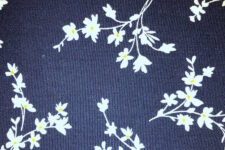 White flowers on navy blue