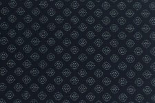 White dotted circles on navy blue