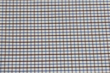 Blue and brown small checks
