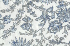 Blue flowers on white