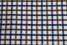 Dark blue and brown checks