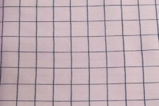 Pink herringbone with blue checks - easy iron