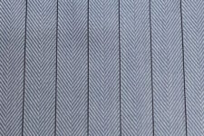 Blue herringbone with blue stripes - easy iron